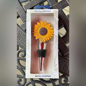Tommy Bahama Yellow Sunflower Bottle Stopper